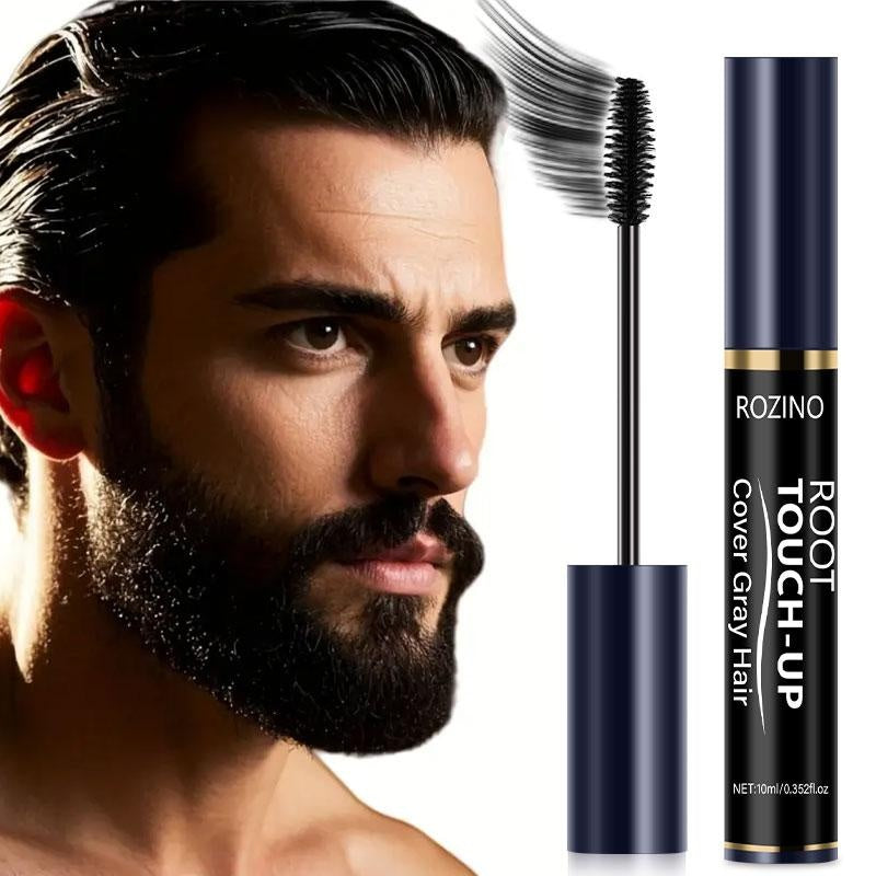 Rozino Beard Root Touch-Up - Covers Gray Hair, Gentle & Skin Friendly, Fast Application, Natural Film-Forming Formula, Smooth Silky Paste for Rich Beards