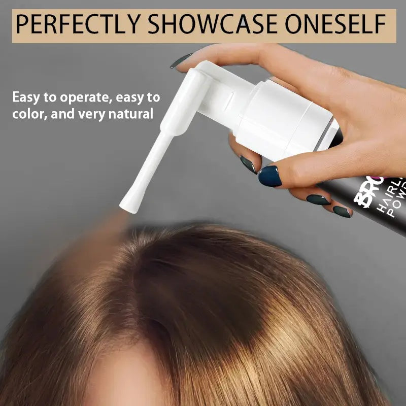 Rozino Brown Hairline Powder Root Touch Up Hair Color for Gray Coverage Bald Spot Concealing Hair Powder for Women & Men 48-Hour Stain-Proof Formula