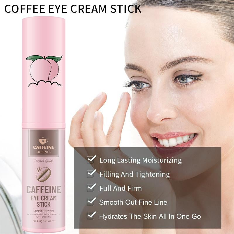 ROZINO Caffeine Eye Cream Stick - Moisturizing and Restoring Skin Vitality, Eye Brightener and Corrector, 3g