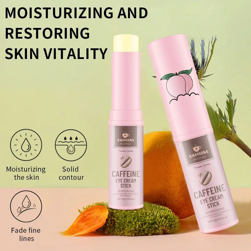 ROZINO Caffeine Eye Cream Stick - Moisturizing and Restoring Skin Vitality, Eye Brightener and Corrector, 3g