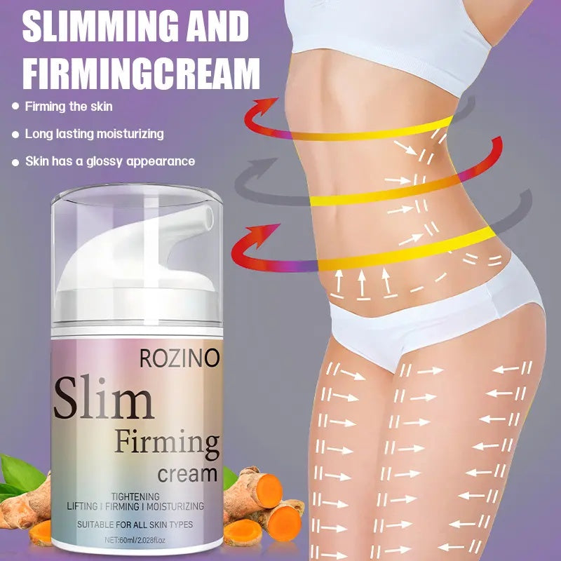 ROZINO  Cream - Tightens Loose Belly Skin & Skin On Legs Arms Body & Butt - 60ml Moisturizing Formula for Defined Look