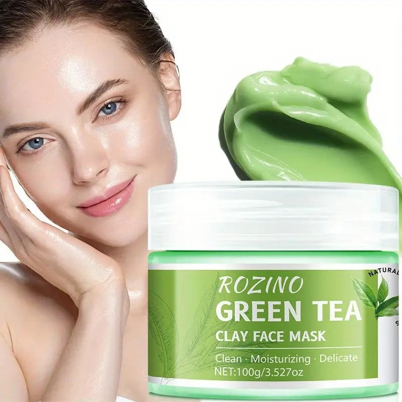 ROZINO Green Tea Cleansing Clay Mask (Deep Cleansing/Moisturizing/Pore Care) lambena  skin  care