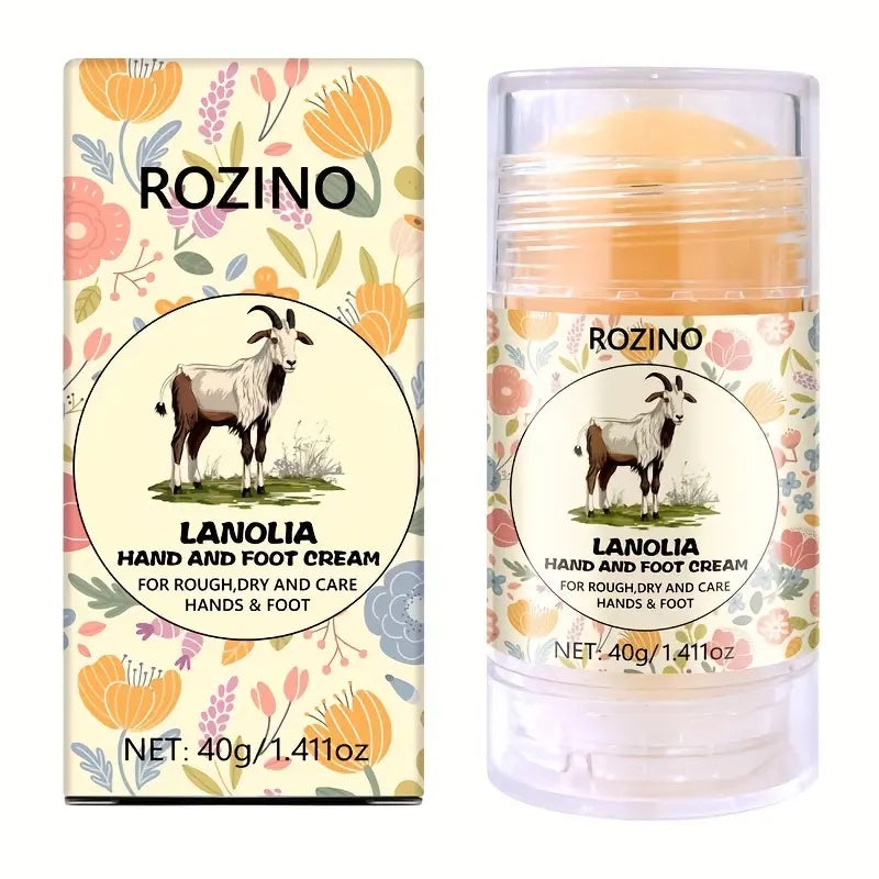 ROZINO Lanolia Hand and Foot Cream 40g - Moisturizing Rejuvenating Hydrating Care for Dry Cracked Skin 1.41oz Daily Moisturize Restore