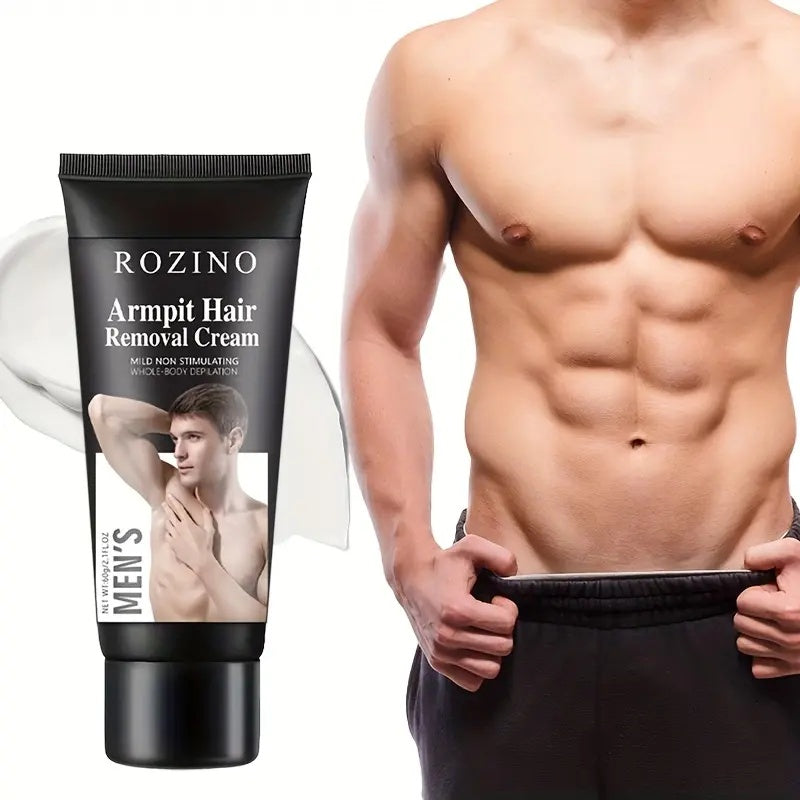 Rozino Men’s Armpit Hair Removal Cream | Gentle Armpit Hair Removal, Whole - Body Usable