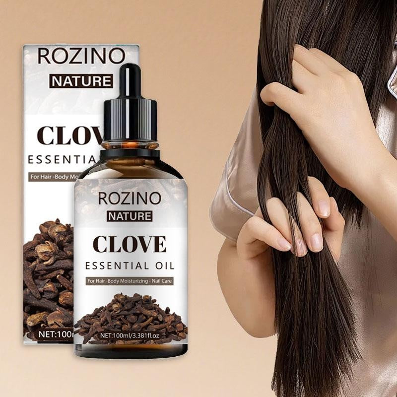 ROZINO Nature Clove Essential Oil - Unisex Hair & Body Care - 100ml Natural Aromatherapy Oil for Skin & Hair