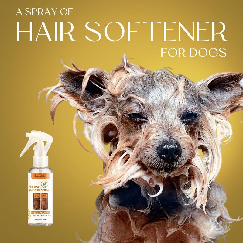ROZINO Pet Hair Smooth Spray - Plant Keratin - Infused Care for Your Furry Friend