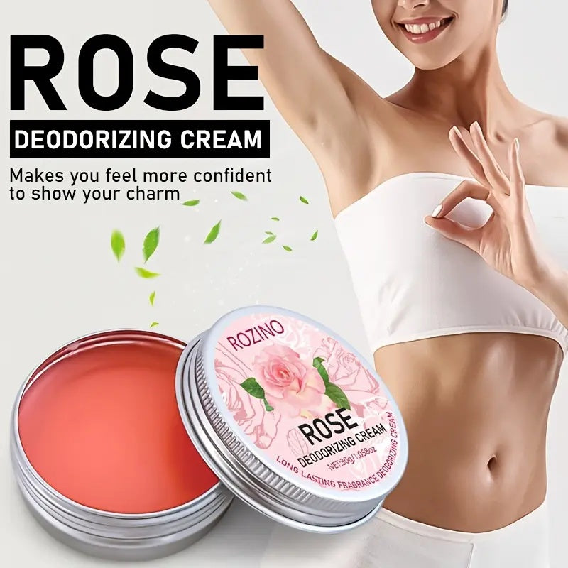 ROZINO Rose Deodorizing Cream | Long - lasting Fragrance, Say Goodbye to Odors, Awaken Confident Charm