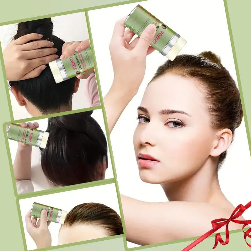 Rozino Rosemary Mint Hair Wax Stick 75g Tames Frizz Smooths Broken Hair Long Lasting Styling for Daily Party Sports Moisturizing Smooth Formula